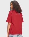 Shop Women's Red Dammit Jim Typography Oversized T-shirt-Design