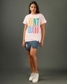 Shop Women's Pink Don't Block Graphic Printed Boyfriend T-shirt-Full