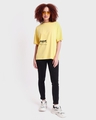 Shop Women's Yellow Enjoy Graphic Printed Oversized T-shirt