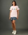 Shop Women's Pink Friends & Feelings T&J Graphic Printed Boyfriend T-shirt-Full