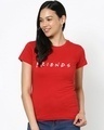 Shop Women's Red Friends logo Graphic Printed T-shirt-Front