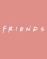 Shop Women's Pink Friends Logo Typography T-shirt-Full