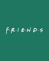 Shop Women's Green Friends Logo Typography Relaxed Fit Top-Full