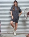Shop Women's Grey Oversized Dress-Full