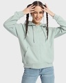 Shop Women's Harbor Gray Oversized Hoodie-Front