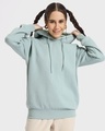 Shop Women's Harbor Gray Oversized Hoodie-Front
