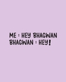 Shop Women's Lilac Hey Bhagwan Typography Oversized Hoodie-Full