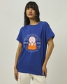 Shop Women's Blue Inner Peace Graphic Printed Boyfriend T-shirt-Front