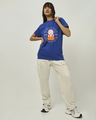 Shop Women's Blue Inner Peace Graphic Printed Boyfriend T-shirt-Full