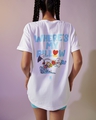 Shop Women's White Just Chill Squad Graphic Printed Boyfriend T-shirt-Design