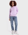 Shop Women's Purple Oversized Hoodie-Full