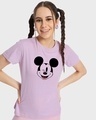 Shop Women's Purple Mickey Wink Graphic Printed T-shirt-Front