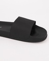 Shop Women Minimalistic Black Sliders-Full
