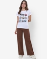 Shop Women's White MOTD Panda Graphic Printed T-shirt-Full