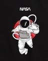 Shop Women's Black NASA Astronaut Graphic Printed T-shirt