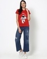 Shop Women's Red NASA Astronaut Graphic Printed T-shirt-Full