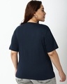 Shop Women's Navy Blue Plus Size T-Shirt-Design