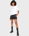 Shop Women's White Holographic Oversized T-shirt