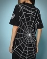 Shop Women's Black Amazing Spiderman Graphic Printed Oversized Dress