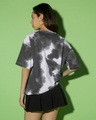 Shop Women's Black & White Tie & Dye Oversized T-shirt-Design