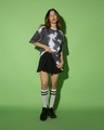 Shop Women's Black & White Tie & Dye Oversized T-shirt