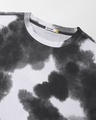 Shop Women's Black & White Tie & Dye Oversized T-shirt
