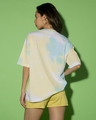 Shop Women's Yellow & Blue Tie & Dye Oversized T-shirt-Design