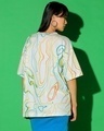 Shop Women's Off White Tie & Dye Oversized T-shirt-Design