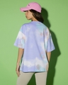 Shop Women's White & Purple Tie & Dye Oversized T-shirt-Design