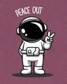 Shop Women's Purple Peace Out Astronaut Graphic Printed T-shirt