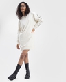 Shop Women's Off White Cold Ouside Typography Plus Size Oversized Dress-Full