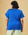 Shop Women's Blue Boyfriend Plus Size T-shirt-Design