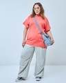 Shop Women's Pink Boyfriend Plus Size T-shirt-Full