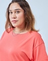 Shop Women's Pink Boyfriend Plus Size T-shirt