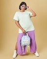 Shop Women's Green Boyfriend Plus Size T-shirt-Full