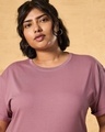 Shop Women's Purple Boyfriend Fit Plus Size T-shirt