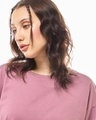 Shop Women's Purple Oversized T-shirt