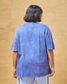 Shop Women's Blue Oversized Plus Size Acid Wash T-shirt-Design