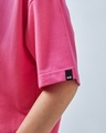 Shop Women's Pink Oversized T-shirt