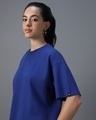 Shop Women's Blue Oversized T-shirt