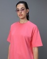 Shop Women's Pink Oversized T-shirt