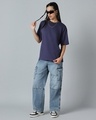 Shop Women's Skipper Blue Oversized T-shirt
