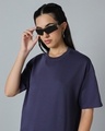 Shop Women's Skipper Blue Oversized T-shirt