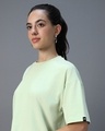 Shop Women's Green Oversized T-shirt