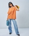 Shop Women's Orange Oversized T-shirt