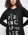 Shop Women's Black Principles Typography Oversized Dress-Full