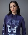 Shop Women's Blue Butterfly Graphic Printed Co-ordinates-Full