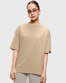 Shop Pack of 2 Women's Brown & Purple Oversized T-shirt-Design
