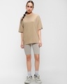 Shop Pack of 2 Women's Brown & Purple Oversized T-shirt