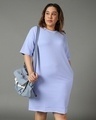 Shop Women's Purple Oversized Plus Size T-Shirt Dress-Front